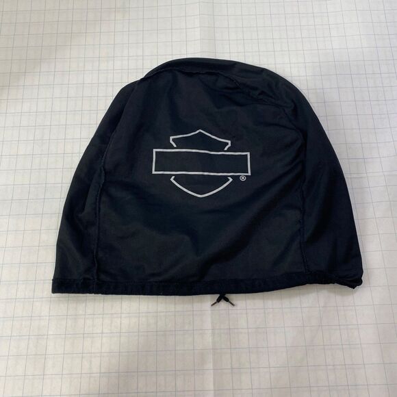 Harley Davidson Motorcycle Helmet Dust Cover Bag Drawstring Black and White - Picture 2 of 4